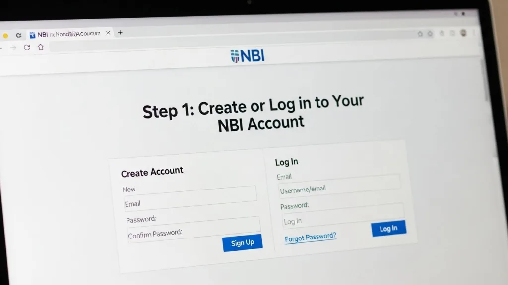 Create or Log in to Your NBI Account
